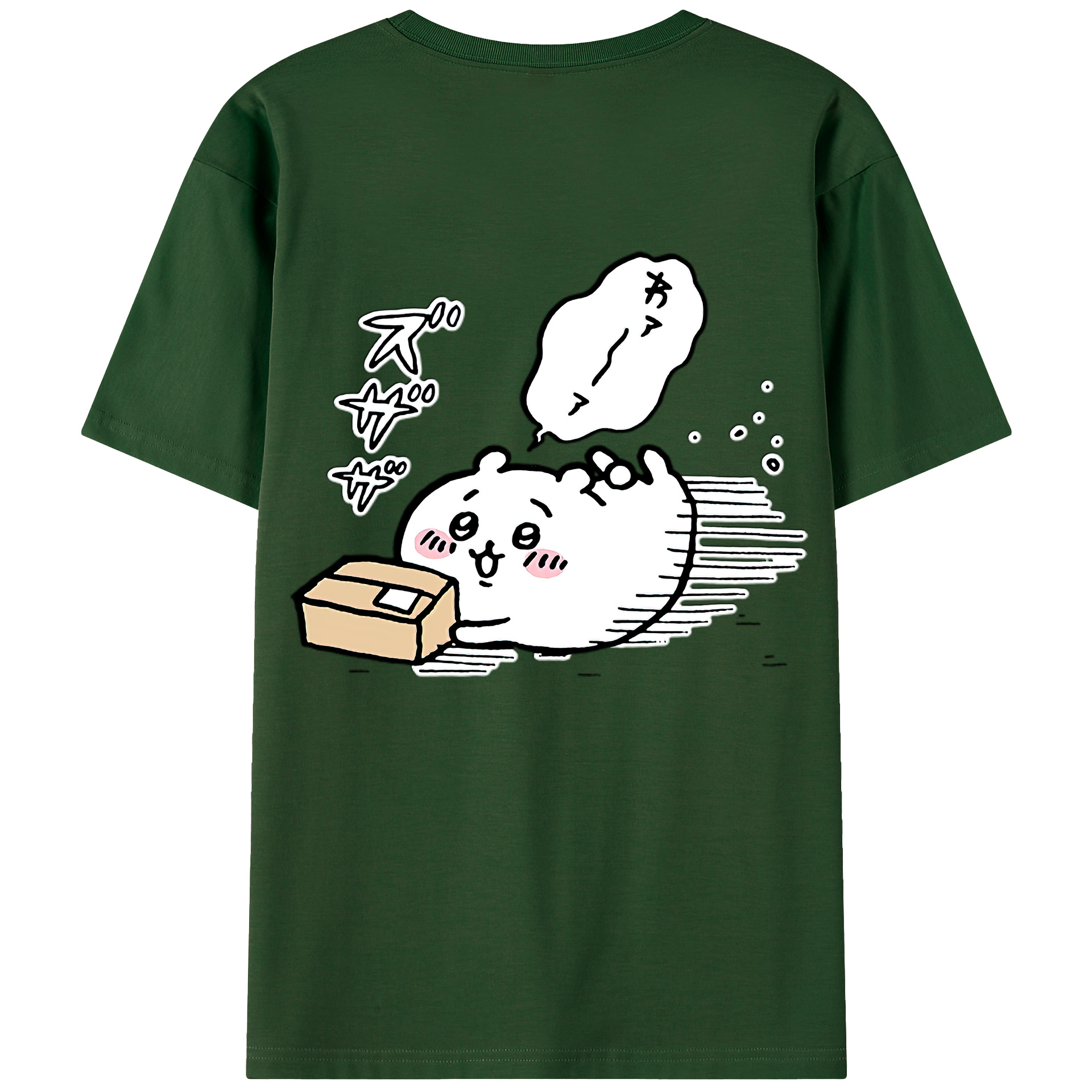 （画像用） ちいかわ ちいかわ Chii-kawa chiikawa 綿100％半袖Tシャツ（背面プリント）